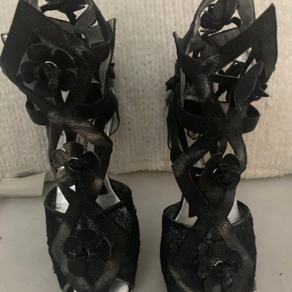 El Vaquero Vintage black sandals